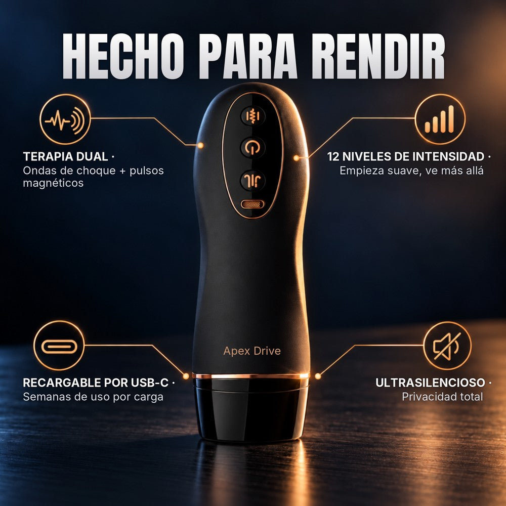 Apex Drive: 12 niveles de intensidad en un dispositivo compacto y recargable.